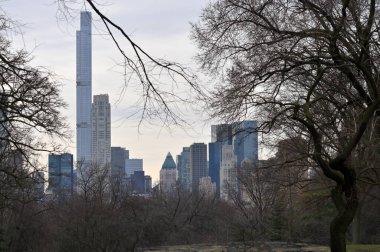 Klasik binalar, Central Park manzarası, Manhattan 'da mimari, New York, ABD