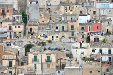 Modica, İtalya - 01 Kasım 2023: Barok şehri Modica, Sicilya, İtalya