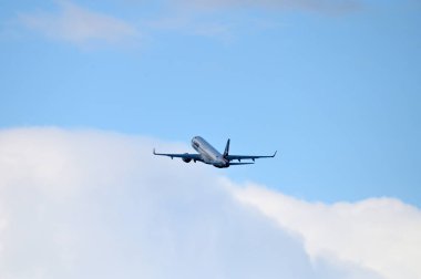 Lithuania, Vilnius, - April 08, 2025: LOT Polish Airlines, Embraer E190STD airplane in Vilnius airport, Lithuania.