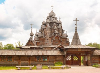 The Ethnographic Museum of Russian Wooden Architecture Bogoslovka Estate is located in the Nevsky forest park of the Leningrad region near St. Petersburg.