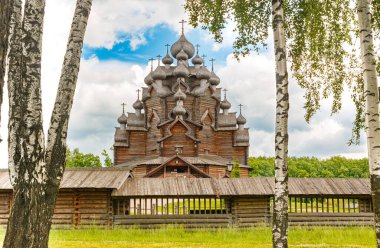 The Ethnographic Museum of Russian Wooden Architecture Bogoslovka Estate is located in the Nevsky forest park of the Leningrad region near St. Petersburg.