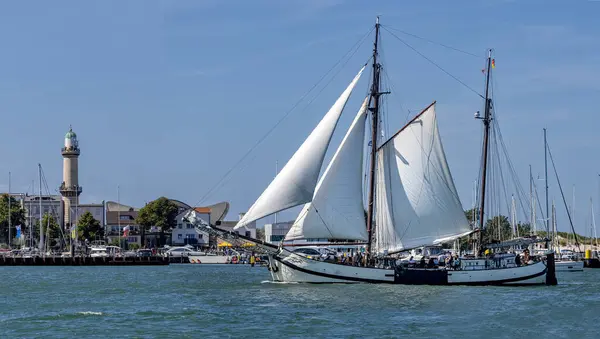 Stock image PORT WARNEMNDE, GERMANY - AUGUST 11: Sailing vessel 