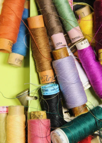 Big Mix Multicoloured Sewing Threads — Stock Photo, Image