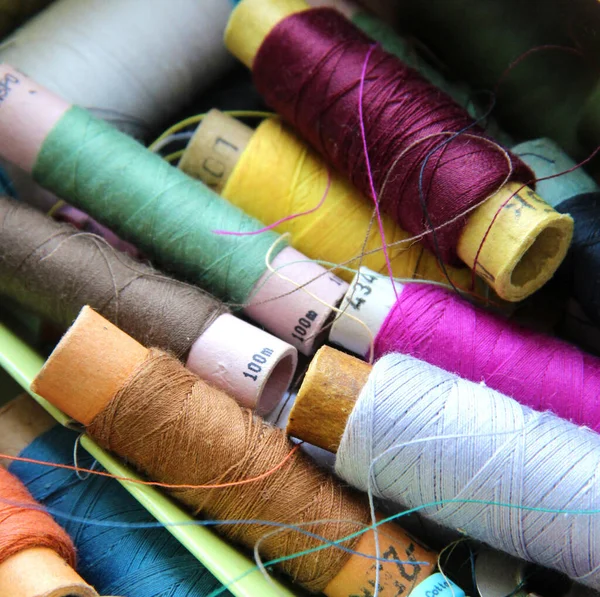 Big Mix Multicoloured Threads — Stock Photo, Image