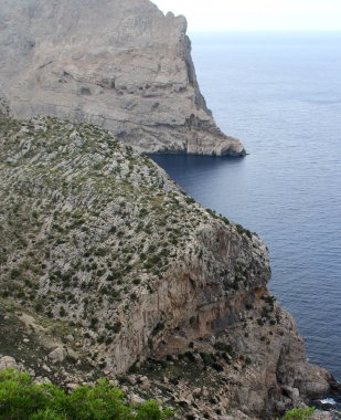 Formentor, Mallorca, İspanya 'nın güzel kayaları manzarası