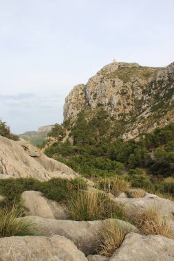 Formentor, Mallorca, İspanya 'nın güzel kayaları manzarası