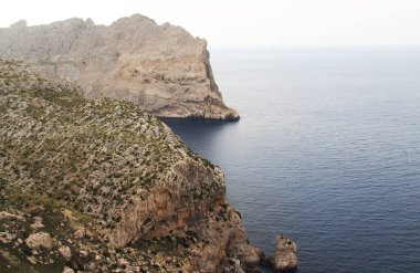 Formentor, Mallorca, İspanya 'nın güzel kayaları manzarası