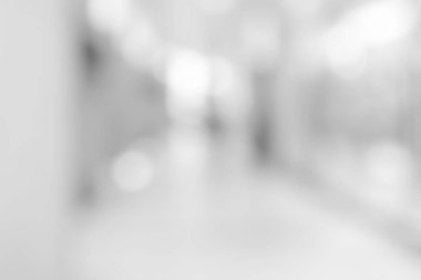 ufuk bulanık arka plan, boş iş koridor veya alışveriş merkezi. Arka plan ile modern laboratuvar (klinik tıp ve hastane koridorunda defocused)