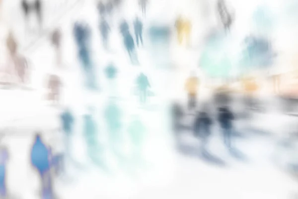 Blur Abstract People Background Unrecognizable Silhouettes People Walking Street — Stock Photo, Image
