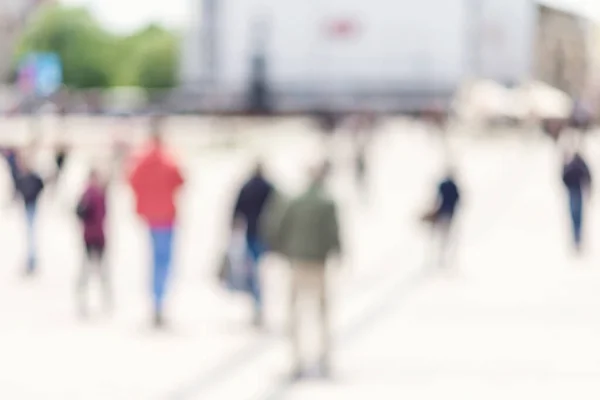 Rozmycie Tła Streszczenie Ludzi Nie Poznania Sylwetki Ludzi Chodzących Ulicy — Zdjęcie stockowe