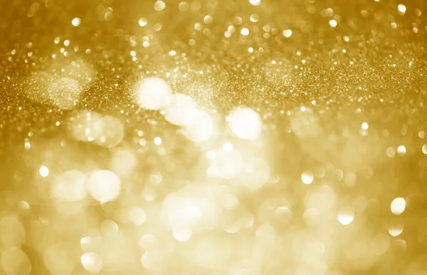 Altın Parıldayan Noel Işıkları Şenlikli Soyut Sim Bokeh Arkaplanı — Stok fotoğraf