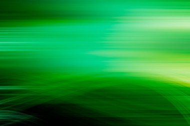 Yeşil soyut hareket efekti lazer arkaplan, yeşil hareket ışığı izleri siyah arkaplan üzerinde. Soyut hız etkisi. Işık ışınları karanlık arkaplanda hızla hareket ediyor
