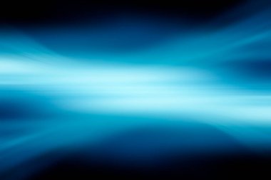 Mavi soyut hareket efekti lazer arkaplan, yeşil hareket ışığı izleri siyah arkaplan üzerinde. Soyut hız etkisi. Işık ışınları karanlık arkaplanda hızla hareket ediyor