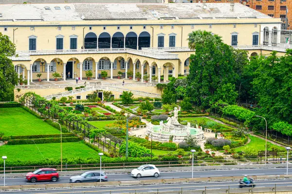 stock image Genoa, Italy- May 27, 2024: Villa del Principe- Palazzo di Andrea Doria, unique museum with wonderful Neptune fountain in garden