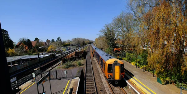 Diesel Propulsado Estación Tren Británico Ferrocarril Reino Unido — Foto de Stock