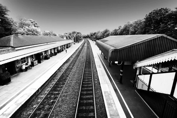 Brytyjski Kolej Diesel Stacja Kolejowa Anglia — Zdjęcie stockowe