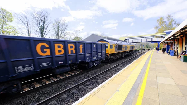 Güterzug Britischer Bahndiesel Stockfoto