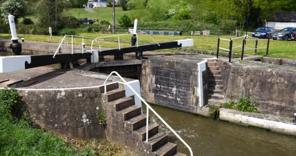 Hatton Bloquea Canal Gran Unión Warwickshire West Midlands Inglaterra Reino — Vídeo de stock
