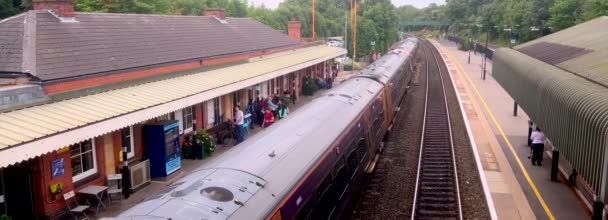 Nákladní Osobní Vlaky Dieselové Motory Britských Kolejích — Stock video