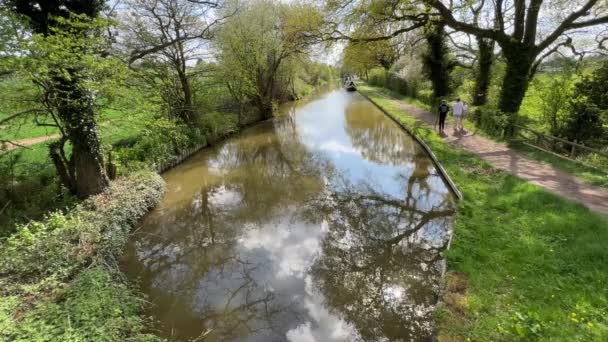 Stratford Avon Canal Warwickshire England Belvízi — Stock videók
