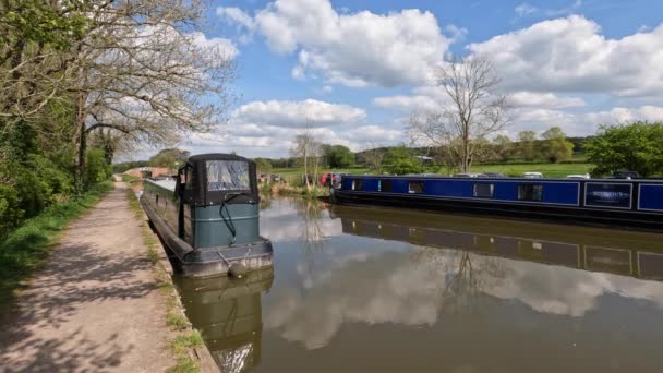 Stratford Avon Canal Warwickshire England Voie Navigable Intérieure — Video
