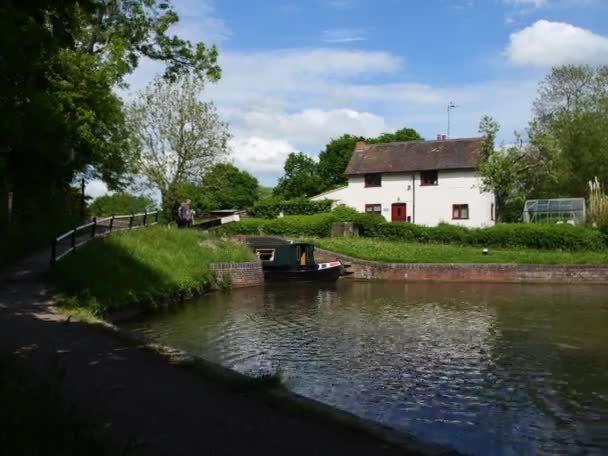Stratford Avon Kanalen Warwickshire England Inre Vattenvägar — Stockvideo