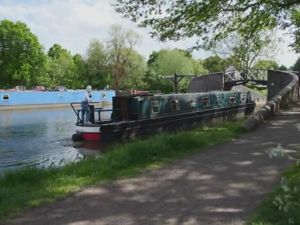 Stratford Avon Canal Warwickshire England Belvízi — Stock videók