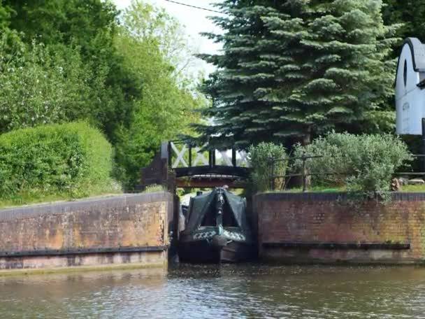 Stratford Avon Canal Warwickshire England Vía Navegable Interior — Vídeo de stock