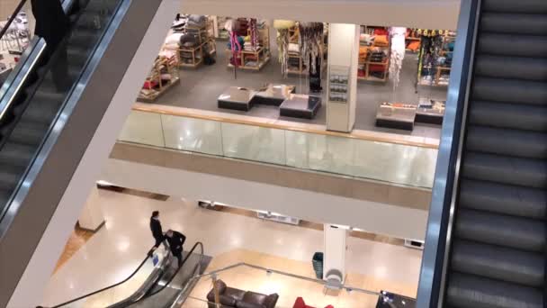 Innere Von Touchwood Shopping Center Und Mall Solihull West Midlands — Stockvideo