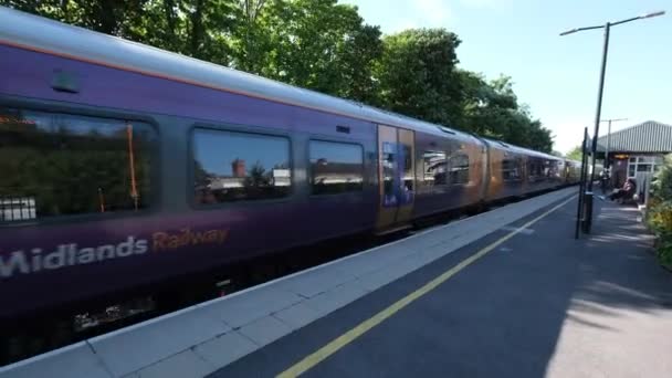 Treno Merci Ferroviario Diesel West Midlands Inghilterra Regno Unito — Video Stock