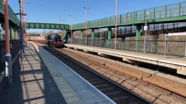 Avon Warwickshire İngiltere üzerindeki Shakespeare Express buharlı treni Stratford.