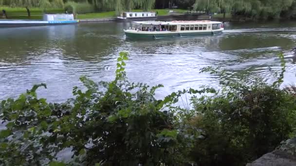 Ποταμός Avon Stratford Κατά Avon Warwickshire England — Αρχείο Βίντεο