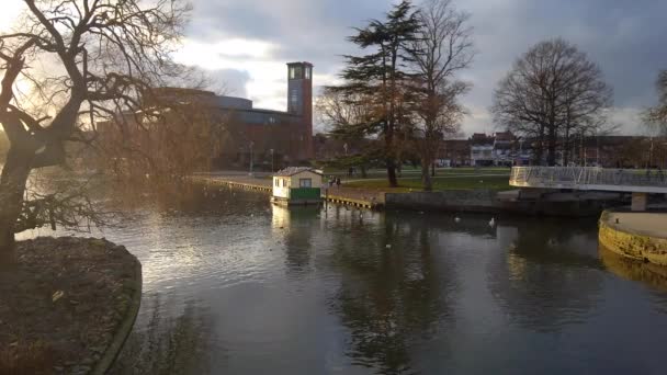 River Avon Stratford Avon Warwickshire England — Vídeo de Stock