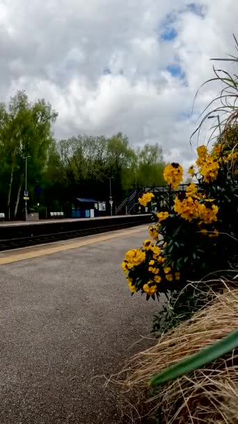 Brittiska Järnvägsnätet Tåg Passagerare Pendlare Surburban Tåg Förorten Birmingham West — Stockvideo