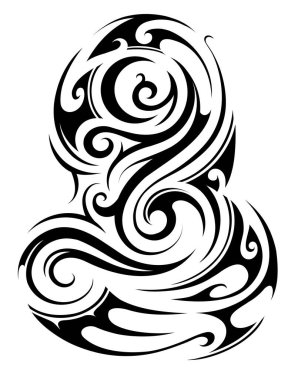 Tribal tattoo design. Good for print designs and stickers