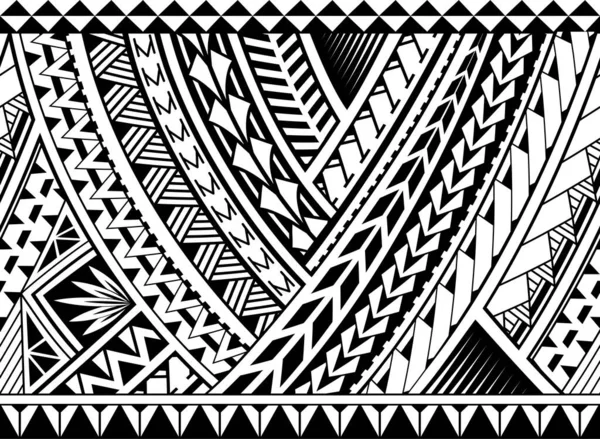 Polynesisk Tribal Konst Tatuering Design För Armband Område Stockillustration