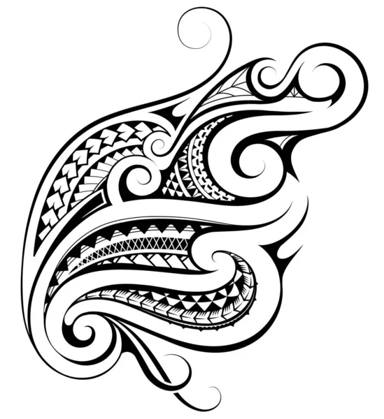 Tätowierung Polynesischen Stil Gut Für Tinte Und Drucke Stockvektor