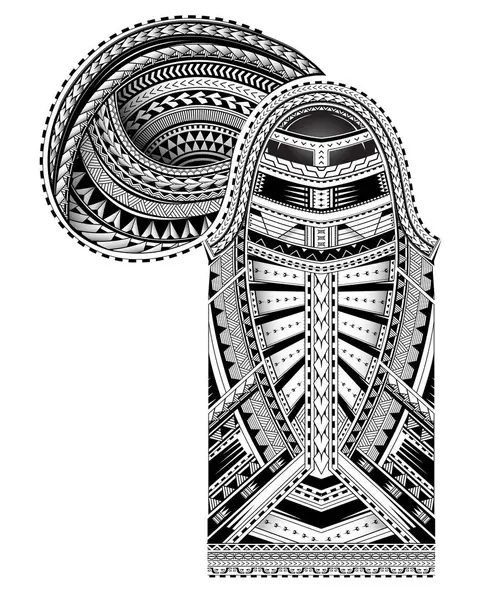 Manches Style Maori Tatouage Poitrine Les Effets Dégradé Ombre Sont Vecteurs De Stock Libres De Droits