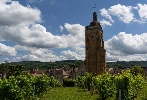 Church Saint Just Arbois Arbois Vineyards Summers Day Jura France — Stok fotoğraf