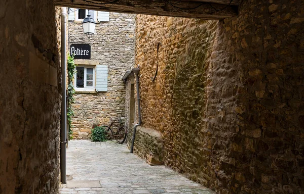 Val Oingt France July 2020 Small Path Old Houses Broken Εικόνα Αρχείου