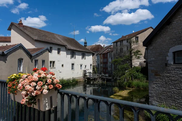 Arbois France July 2020 Weir River Cuisance Centre Arbois Old Royalty Free Stock Obrázky