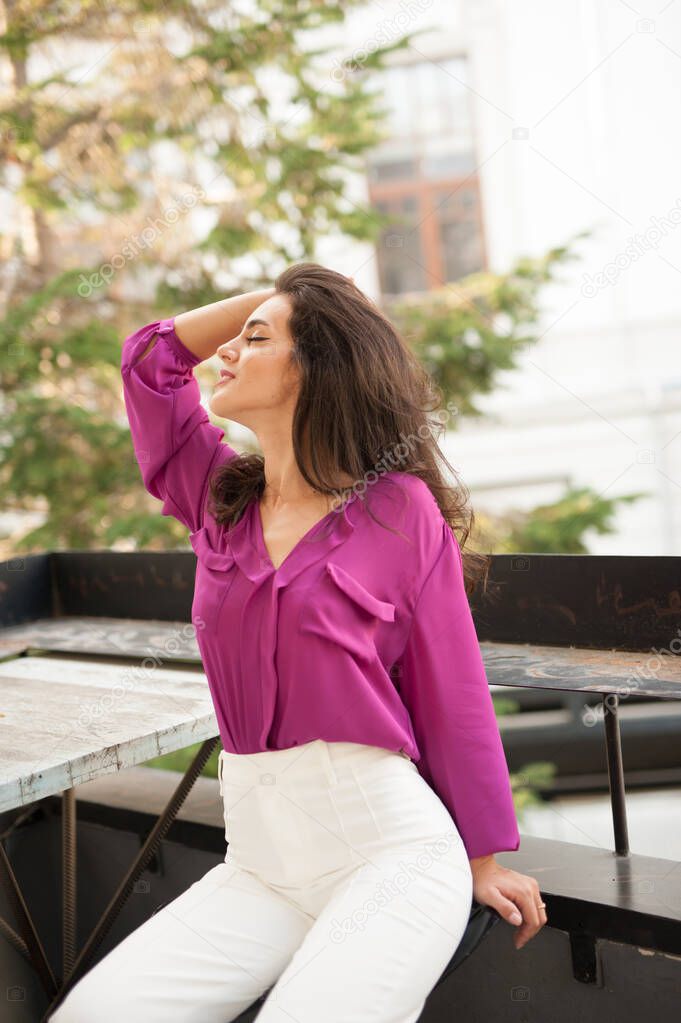 Blusa morada mujer sale