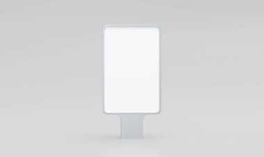 3B Rending Outdoor Reklam Panosu Mockup Ön Görünümü