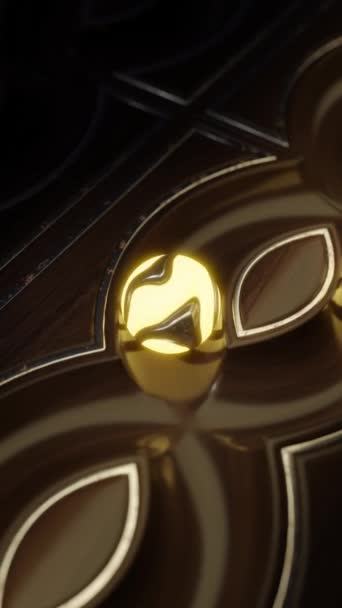 Слайд Золоті Кульки Loop Задовольняє Анімацію — стокове відео