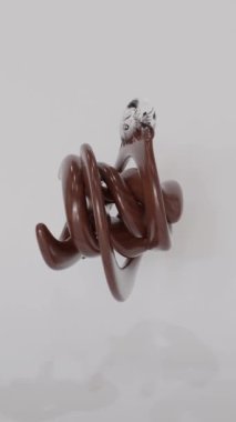 Soyut şeklin 3 boyutlu döngü animasyonu şişirir ve söner