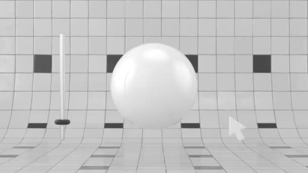 Interface Numérique Animation Sphères Animées Boucle — Video