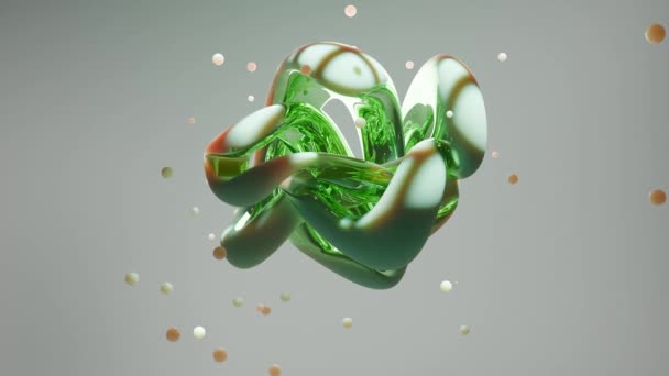 运动中抽象形状的3D循环动画 — 图库视频影像