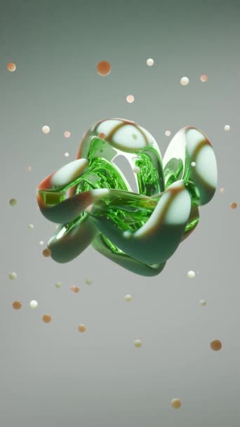 运动中抽象形状的3D循环动画 — 图库视频影像
