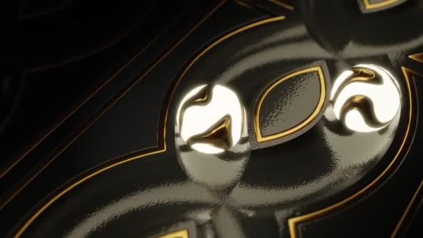 Слайд Золоті Кульки Loop Задовольняє Анімацію — стокове відео