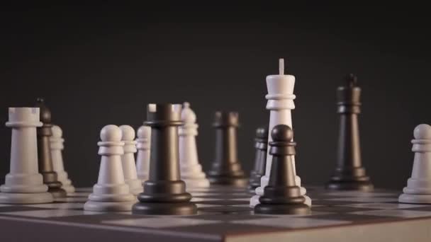 Chessboard Loop Animation Rotating Animation — Stock Video